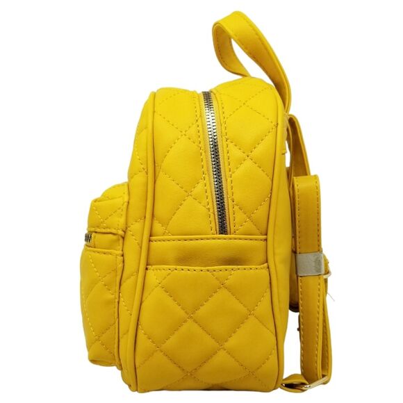 Yellow Quilted Backpack and Wallet set - Picture 4 of 14